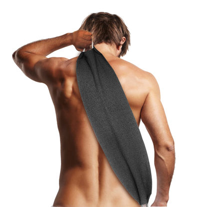Picture of Evridwear Exfoliating Back Scrubber with Handles Two Sides for Body Shower Deep Cleans Skin Massages Invigorating Blood Circulation Men Women One Size (Gray)