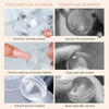 Picture of Saviland French Tip Nail Stamp: 8PCS Clear Silicone Nail Stamping Nail Art Stamper Kit, 2+2PCS Long & Short Jelly Stamper with Scrapers Nail Stamper Kit for French Manicure Home DIY Nail Salon