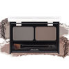 Picture of Brow Powder Kit,Long-Lasting Waterproof Two Colors Brow Filler Get Full Defined Natural Brows,Eyebrow Contour Palette with Double-ended Eyebrow Brush,sombra para cejas - Dark Brown+Grey