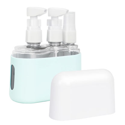 Picture of Skycase Travel Bottles, Travel Size Toiletries - Leak Proof Refillable Tsa Approved Travel Bottles, 3 in 1 Travel Containers with Labels Airplane Accessories Kits for Lotion Liquid (Blue)