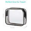 Picture of F-color Clear Makeup Bags - Clear Travel Bags for Toiletries 3 Pack TSA Approved Toiletry Bag Clear Toiletry bags Quart Size Travel Bag, Carry on Airport Airline Compliant Bag, Pure Black