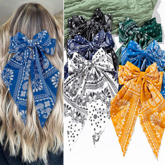 Picture of Nonslip Hair Bows Claw Clips for Women & Girls - 6 PCS Big Bow-Knot Clips for Thick & Thin Hair