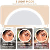Picture of 20X Magnifying Mirror with Light, 6'' Makeup Magnifying Mirror with 3 Color Lights Dimming 20x Makeup Mirror with Magnification, Lighted Travel Magnifying Mirror, 3 Suction Cups, 360° Adjustable Stand