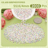 Picture of 2000PCS SS16/4mm Crystal Rhinestones (Transparent AB), Bedazzling Flatback Glass Rhinestones for Crafting DIY Nail Art Makeup Decoration, Gems Diomand Charms for Tumbler Shoes Clothing Mug