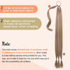 Picture of SEIKEA 2PCS Long Braid Ponytail Extension with Hair Tie Long Straight Wrap Around Hair Extensions Ponytail Soft Synthetic Hair Dark Blonde 26 Inch (After Braided 23 Inch)