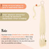 Picture of SEIKEA Long DIY Braided Ponytail Extension with Hair Tie Straight Wrap Around Hair Extensions Ponytail Natural Soft Hairpiece Cool Platinum Blonde 34 Inch (After Braided 30 Inch)