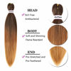 Picture of Liang Dian Pre Stretched Braiding Hair Ombre 36 Inch 8 Packs Synthetic Crochet Braids Hot Water Setting Professional Soft Yaki Texture Synthetic Hair Extensions(36 Inch 1B/30/27)
