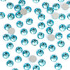Picture of 1440Pcs Aquamarine Crystal Rhinestones,Glass Flatback Rhinestones Gemstones Mini for Nail Face Makeup Art Crafts Clothes Decoration - (SS6,2.0mm, Aquamarine)