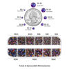 Picture of Beadsland Rhinestones for Makeup,8 Sizes 2500pcs Blue Flatback Rhinestones Face Gems for Nails Crafts with Tweezers and Wax Pencil,Blue Volcano,SS4-SS30