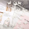 Picture of WILLBOND 18 Pieces Butterfly Hair Clip Halloween Lace Hair Bows Embroidery Butterfly Hair Pins Hair Accessories for Halloween Cosplaying Women, 2 Sizes(White)