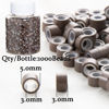 Picture of GOTDYA 1000pcs 5mm Hair Extension Beads,Silicone Lined Micro Rings,MicroLink Weft Beads for Hair Tinsel and Feathers Extensions,Brown