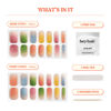 Picture of Heyhae Semi Cured Gel Nail Strips | Sun Cured Gel Nail Wraps No LED Lamp Needed Easy Apply & Remove | Includes 28 Strips, 1 Prep Pad, 1 Nail File & 1 Wooden Stick - Hey, I Fancy You