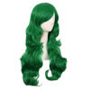 Picture of MapofBeauty 28 Inch/70cm Charming Women Side Bangs Long Curly Full Hair Synthetic Wig (Grass Green)
