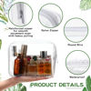 Picture of Weewooday 12 Pieces Clear Cosmetics Bag PVC Zippered Clear Toiletry Carry Pouch Cosmetic Makeup Bag Waterproof Makeup Bag Vinyl Plastic Organizer Case for Vacation Bathroom(Matte White,Small)