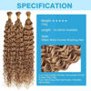 Picture of Blonde Human Braiding Hair Water Wave Bulk Human Hair 150g 20 Inch Color 27 Curly Human Hair for Boho Braids Hair Extensions No Weft 3 Braids Per Pack Wet and Wavy Human Hair Braiding Hair