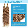 Picture of Blonde Human Braiding Hair Water Wave Bulk Human Hair 100g 20 Inch Color 27 Curly Human Hair for Boho Braids Hair Extensions No Weft 2 Braids Per Pack Wet and Wavy Human Hair Braiding Hair