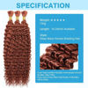 Picture of Dark Ginger Human Braiding Hair Deep Water Wave Bulk Human Hair 150g 14 Inch Color 350 Curly Human Hair for Boho Braids Hair Extensions No Weft 3 Braids Per Pack Wet and Wavy Human Hair Braiding Hair