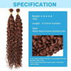 Picture of Brown Human Braiding Hair Water Wave Bulk Human Hair 100g 24 Inch Color 30 Curly Human Hair for Boho Braids Hair Extensions No Weft 2 Braids Per Pack Wet and Wavy Human Hair Braiding Hair