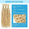 Picture of 613 Blonde Human Braiding Hair Deep Water Wave Bulk Human Hair 150g 18 Inch Curly Human Hair for Boho Braids Hair Extensions No Weft 3 Braids Per Pack Wet and Wavy Human Hair Braiding Hair