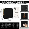 Picture of UIXIZQ Waterproof Mini Makeup Bag Pouch for Purse,Small Cosmetic Bag Pouch Nylon Travel Toiletry Organizers Bag for Women Girls,Cute Mini Zipper Pouch Preppy Coin Purse for School Work(Mini-Black)