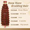 Picture of Eerya Long Curly Braiding Hair 18 Inch 2 Packs Auburn Ocean Wave Crochet Hair for Black Women Cooper Deep Wave Braiding Hair for Boho Braids (18 inch, #350)