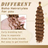 Picture of Eerya Long Curly Braiding Hair 18 Inch 2 Packs Ocean Wave Crochet Hair for Black Women Deep Wave Braiding Hair for Boho Braids (18 inch, #30)