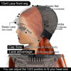 Picture of Orange Bob Wig Human Hair Straight 13x4 HD Lace Front Wigs Human Hair Pre Plucked 180% Density 350# Colored Lace Frontal Bob Wigs Straight Bob Wigs for Black Women 16 Inch