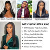 Picture of Straight Lace Front Wigs Human Hair 13x4 Transparent HD Lace Front Wigs Human Hair Pre Plucked, 180% Density Brazilian Virgin Straight Frontal Wigs Human Hair with Baby Hair for Women 30 Inch