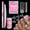 Picture of Polygel Nail Forms Kit for Toes ,GlimightyX Reusable Toenails Dual Forms for Polygel with 1.35oz Nail Slip Solution Anti-Stick,with Dual-Ended Brush,Nail File and Nail Clips,12 Sizes 120Pcs