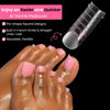 Picture of Polygel Nail Forms Kit for Toes ,GlimightyX Reusable Toenails Dual Forms for Polygel with 1.35oz Nail Slip Solution Anti-Stick,with Dual-Ended Brush,Nail File and Nail Clips,12 Sizes 120Pcs