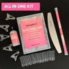 Picture of Polygel Nail Forms Kit for Toes ,GlimightyX Reusable Toenails Dual Forms for Polygel with 1.35oz Nail Slip Solution Anti-Stick,with Dual-Ended Brush,Nail File and Nail Clips,12 Sizes 120Pcs