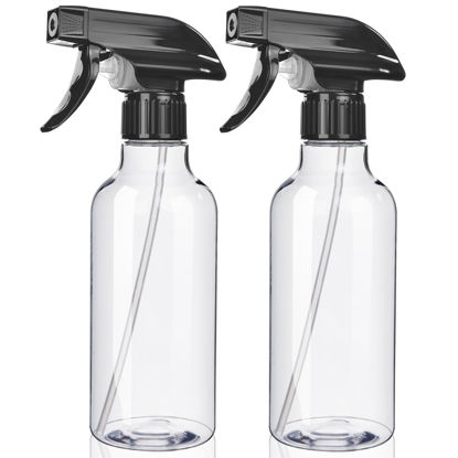 Picture of Uineko Spray Bottles 2-Pack, 10 Oz, Mist & Stream, Heavy Duty Spraying Empty Water Sprayer Bottle, BPA Free Plastic Refillable Containers for Cleaning Solutions, Plants, Hair, Essential Oils (Clear)