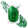 Picture of Holographic Face Glitter Gel Body Shimmer Makeup for for Hair, Face, Clavicle, Arm, Nail, Eyeshadow, Long Lasting Waterproof Party Glitter for St. Patrick's Day, 1.35oz (Grass Green #16)