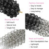 Picture of Passion Twist 24 Inch 8 Packs Crochet Hair Braiding Long Bohemian Spring Twist Hair Synthetic Hair Extension (24 Inch, 1B/Silver)