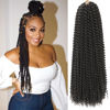 Picture of Passion Twist Hair 20 Inch 8 Packs Water Wave Crochet Hair Curly Braiding Hair For Butterfly Locs Long Bohe Crochet Braids (20 Inch (Pack of 8), 2#)