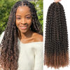 Picture of Passion Twist Hair 18 Inch 8 Packs Passion Twist Crochet Hair For Women Curly Braiding Hair For Butterfly Locs Long Bohemian Synthetic Hair Extension (18 Inch (Pack of 8), T30)