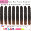 Picture of Passion Twist Hair 18 Inch 8 Packs Passion Twist Crochet Hair For Women Curly Braiding Hair For Butterfly Locs Long Bohemian Synthetic Hair Extension (18 Inch (Pack of 8), T30)