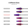 Picture of MelodySusie Professional Tornado Nail Drill Bits, 3/32'' Carbide Tungsten Multi-function Bits, Suitable for Manicure Pedicure Cuticle Gel Polishing, Salon Bits, Purple, Series Bit-X, XC