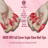 Picture of NOVO OVO Nail Tips Curved Stiletto, Clear Gel x Extension kit Full Cover to Make Press on 3D Eagle Claw nails, Thick Extra Hawk Deep Curve Almond French Tips Soft False Fake Acrylic Nail 12 Size 120pc