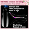 Picture of NOVO OVO Nail Tips Curved Stiletto, Clear Gel x Extension kit Full Cover to Make Press on 3D Eagle Claw nails, Thick Extra Hawk Deep Curve Almond French Tips Soft False Fake Acrylic Nail 12 Size 120pc