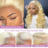 Picture of Alipeacock 613 13x6 Lace Front Wig Human Hair 200% Density Body Wave Blonde Lace Front Wigs Human Hair Pre Plucked Blonde Wig Human Hair 613 36inch