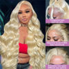 Picture of Alipeacock 613 13x6 Lace Front Wig Human Hair 200% Density Body Wave Blonde Lace Front Wigs Human Hair Pre Plucked Blonde Wig Human Hair 613 36inch