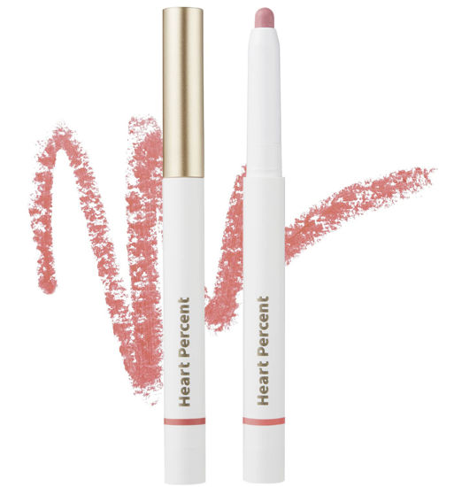 Picture of Heart Percent Dote On Mood Lip Pencil, Long-Lasting Creamy Lip Crayon Smooth Color Liner Retractable Lipstick Pencil 0.8g, #07. Dry Rose
