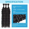 Picture of Human Braiding Hair Water Wave Bulk Human Hair 150g 22 Inch Curly Human Hair for Boho Braids Hair Extensions No Weft 3 Braids Per Pack Wet and Wavy Human Hair Braiding Hair Natural Color