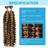 Picture of Ombre Human Braiding Hair Deep Water Wave Bulk Human Hair 100g 16 Inch P4/27 Curly Human Hair for Boho Braids Hair Extensions No Weft 2 Braids Per Pack Wet and Wavy Human Hair Braiding Hair Highlight