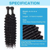Picture of Human Braiding Hair Deep Water Wave Bulk Human Hair 100g 14 Inch Curly Human Hair for Boho Braids Hair Extensions No Weft 2 Braids Per Pack Wet and Wavy Human Hair Braiding Hair Natural Color