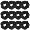 Picture of IVARYSS Scrunchies for Hair Sleep, Premium Satin Soft Than Silk for Women Curly Hair, Cute Bands Ties for Girls Thin | Thick Hair Styling, 12 Pack, Black