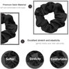 Picture of IVARYSS Scrunchies for Hair Sleep, Premium Satin Soft Than Silk for Women Curly Hair, Cute Bands Ties for Girls Thin | Thick Hair Styling, 12 Pack, Black