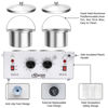 Picture of Double Wax Warmer Professional Electric Wax Heater Machine for Hair Removal, Dual Wax Pot Paraffin Facial Skin Body SPA Salon Equipment with Adjustable Temperature Set