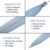 Picture of RUN SHUI Baby Blue mix Tinsel Pre stretched Braiding Hair 2 Packs Pre feathered Braid Hair Extensions 18 Inches Kanekalon Hair Braids